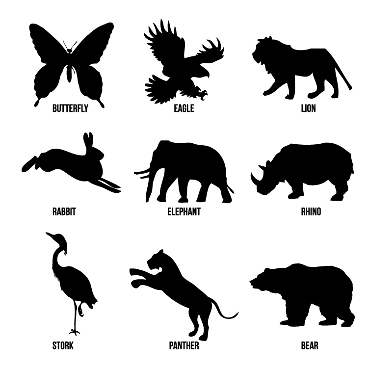 Wild Animal Silhouettes | Free Vector Graphic Download