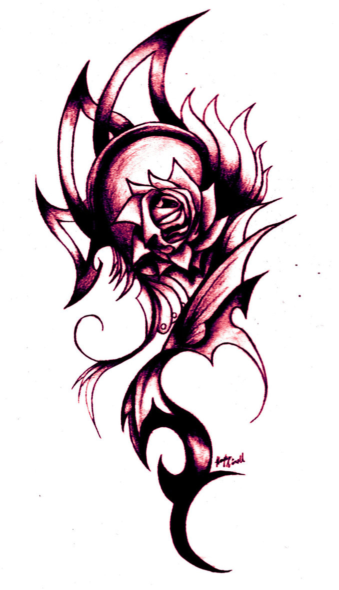 Abstract black and white rose in outline drawing style  CanStock