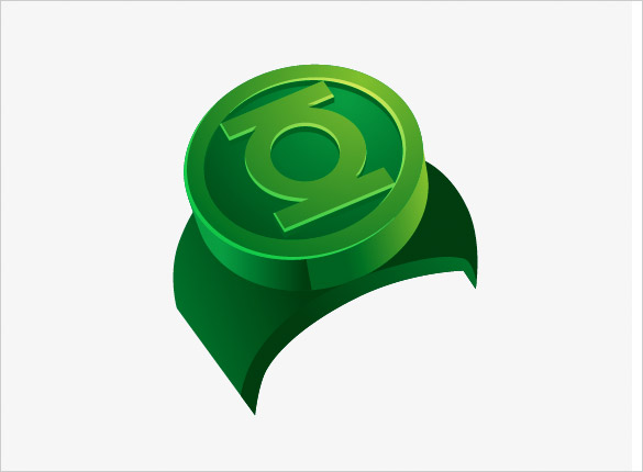 how to draw Green Lantern logo