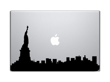 : Statue of Liberty Silhouette of New York City Macbook 