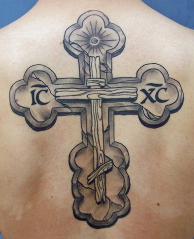 Russian Orthodox Crucifixion Temporary Tattoo  TattooIcon