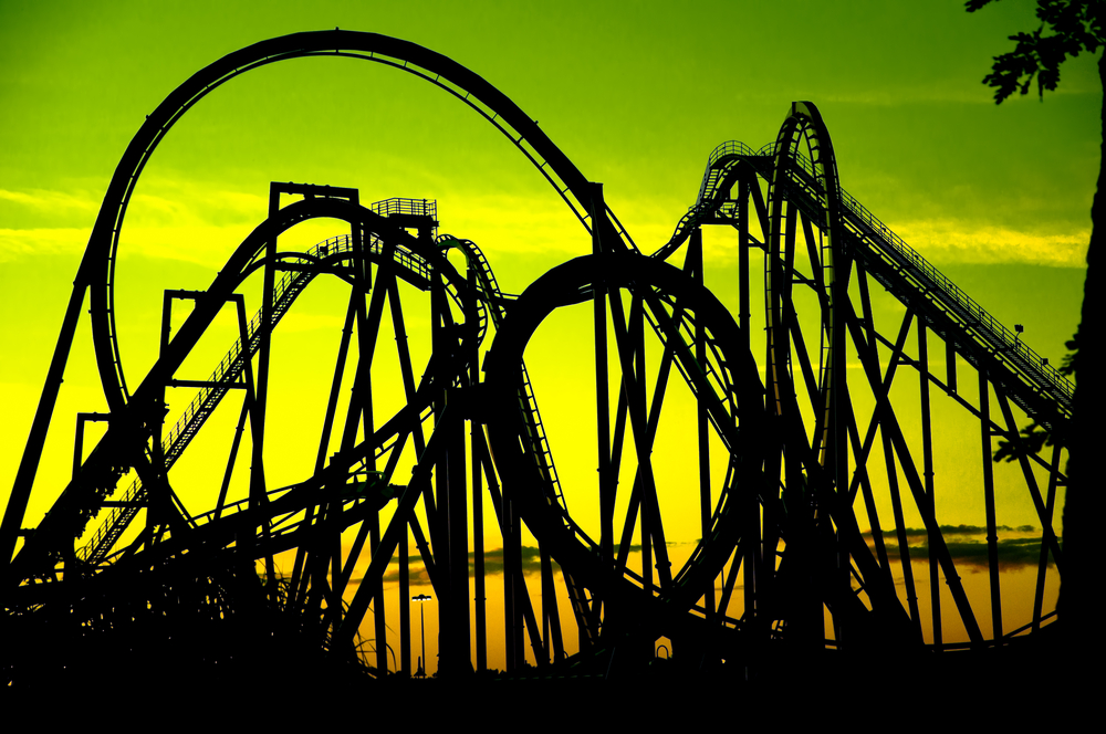 black and yellow roller coaster - Clip Art Library