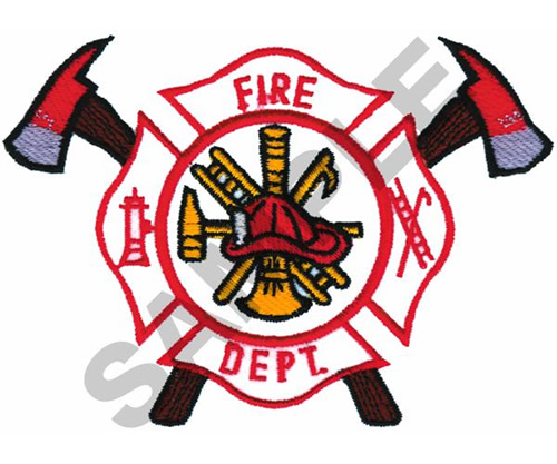 Insignias Embroidery Design: FIRE DEPARTMENT LOGO from Great Notions