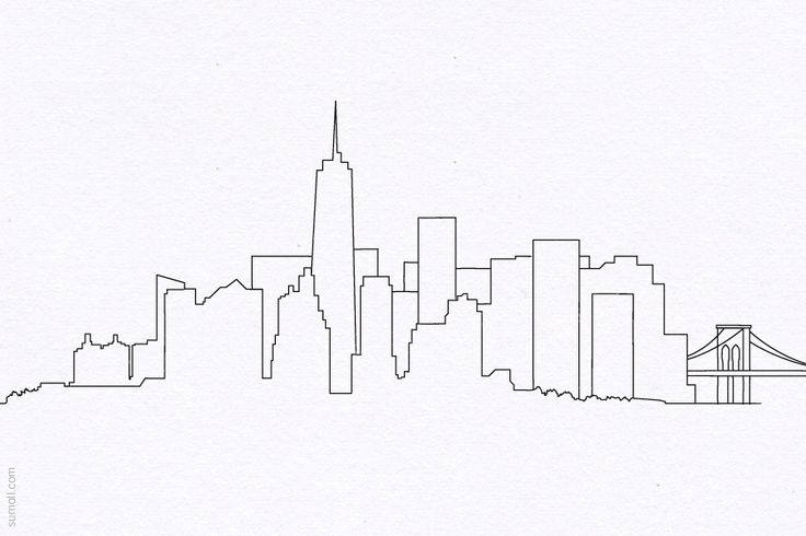 How to Draw the New York Skyline  Really Easy Drawing Tutorial  New york  painting New york drawing Easy drawings