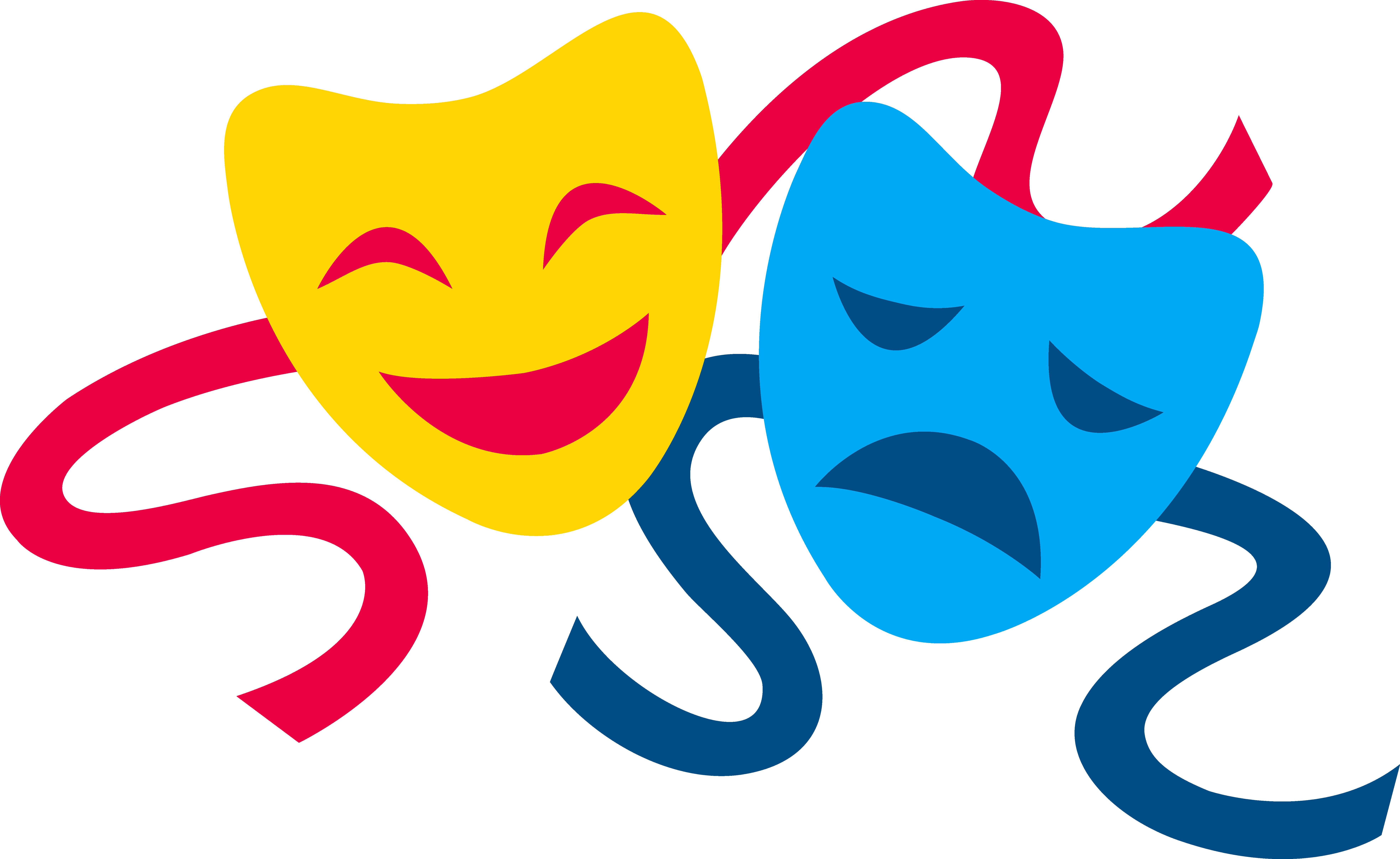Comedy and Tragedy Masks - Free Clip Art