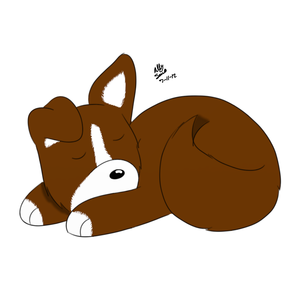 Sleeping Puppy Drawing - AllyS ? 2014 - Jul 11, 2012