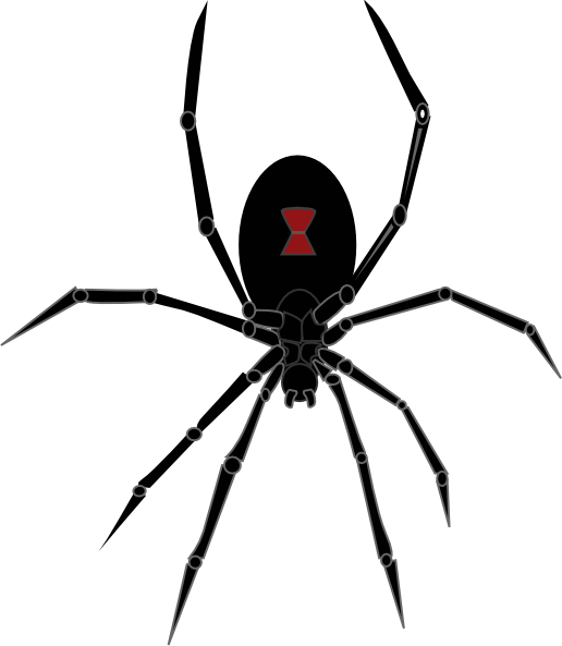 Black Widow Spider clip art - vector clip art online, royalty free 