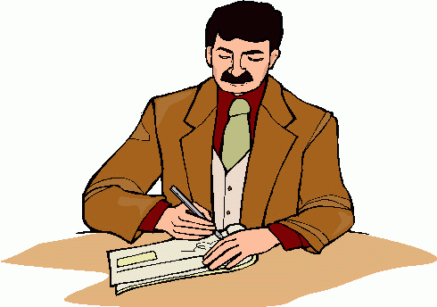 someone writing clipart