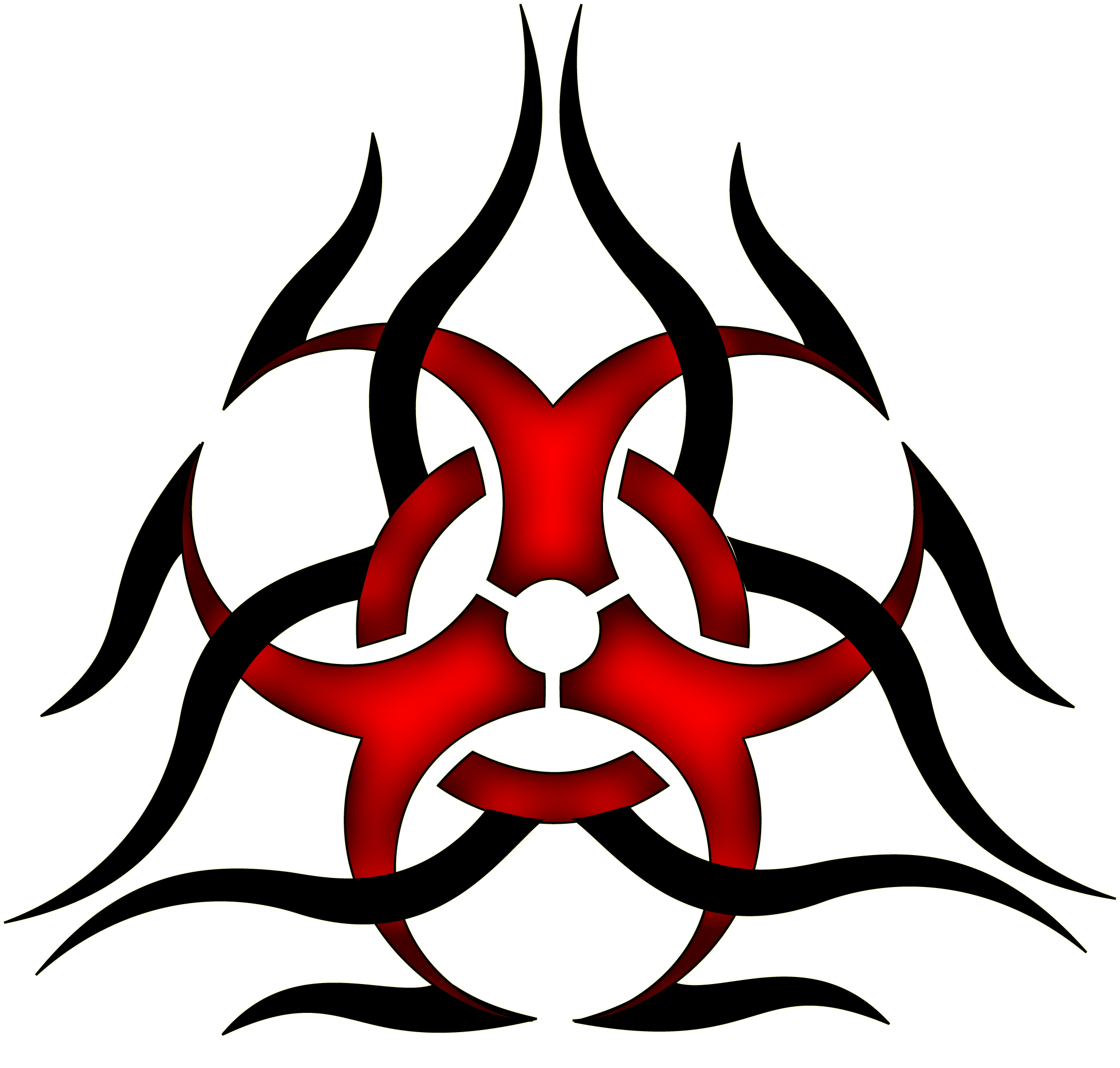 Tattoo symbol set Bio hazard radiation and peace symbols in tattoo style   CanStock