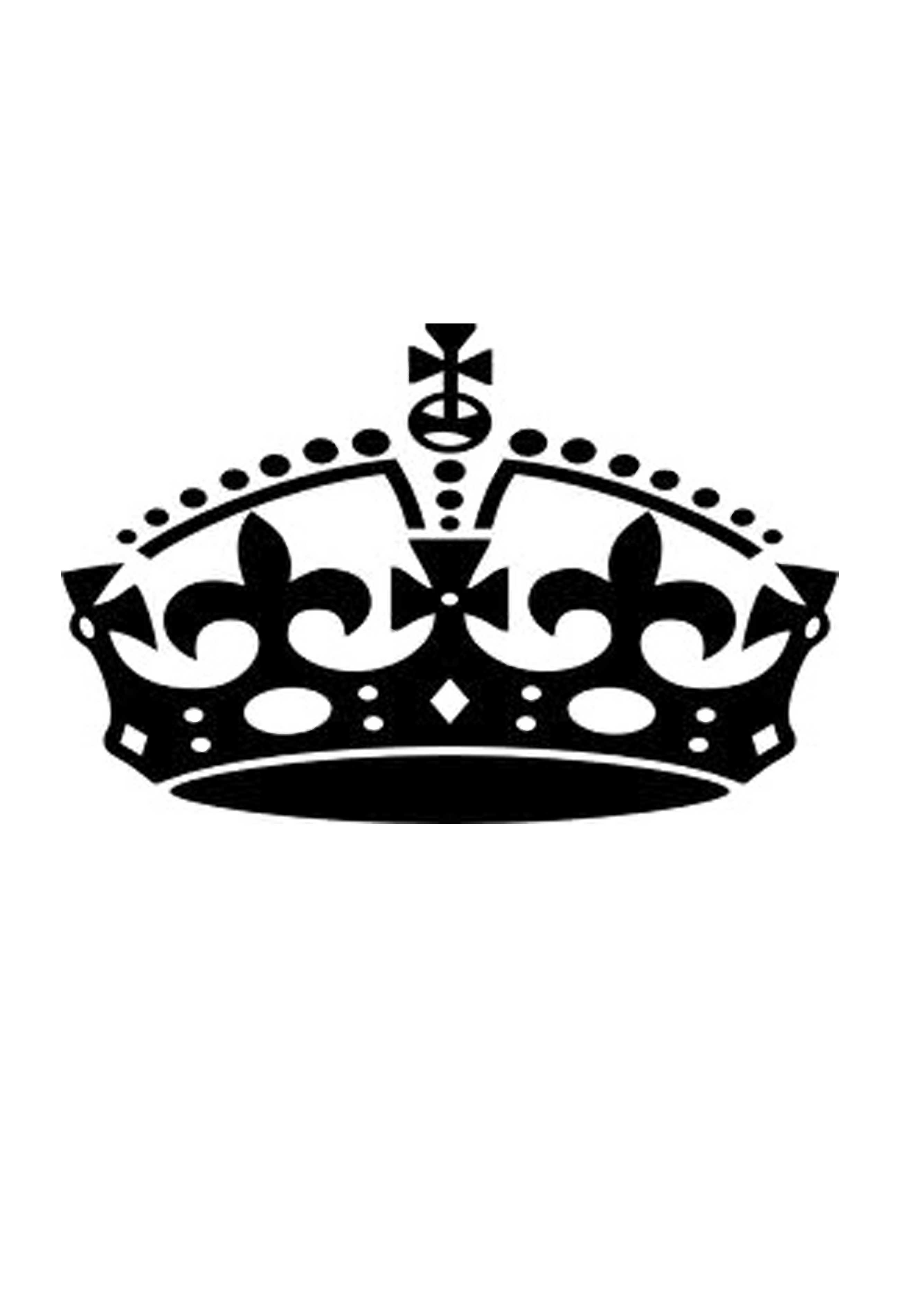 Белая корона на черном фоне
