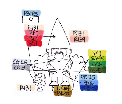 Gnome Character Design Sketch with Color Palette Reference