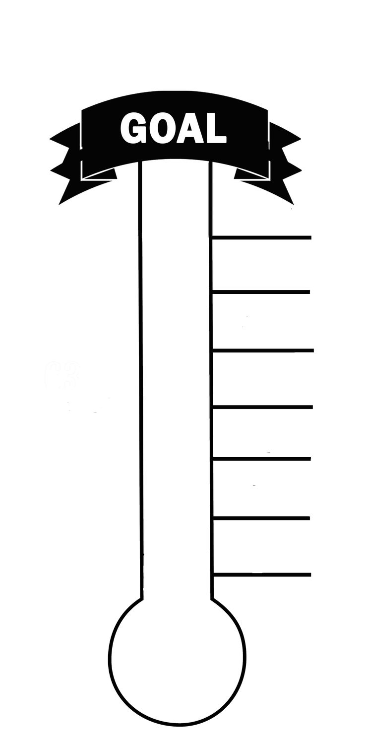 Blank Thermometer Printable for Fund Raising  Creating a Goal 