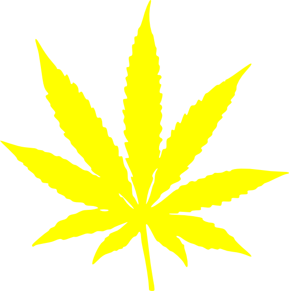 Cannabis Leaf Stars And Stripes Yellow clip art - vector clip art 