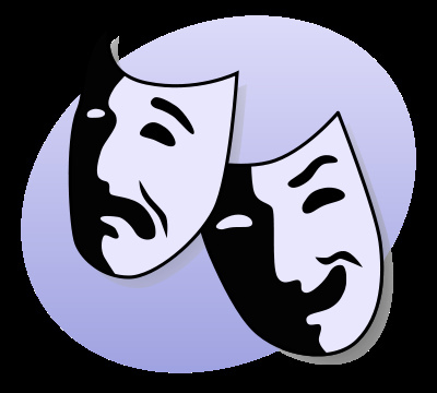 Comedy and Tragedy Masks - Symbol of Theater & Dramatic Arts