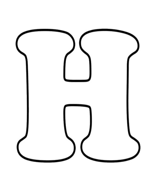 h in bubble letters