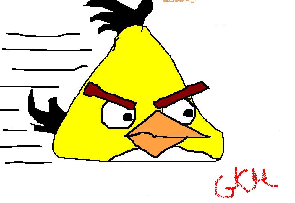 yellow angry bird drawing - Clip Art Library