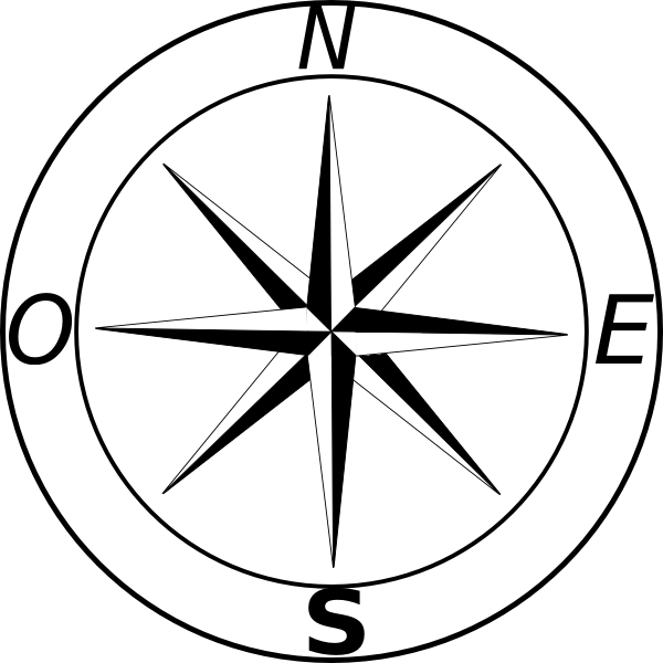 North Star Compass clip art - vector clip art online, royalty free 