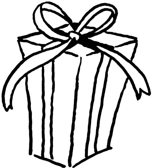 Gift Clipart Black And White | Clipart library - Free Clipart Images