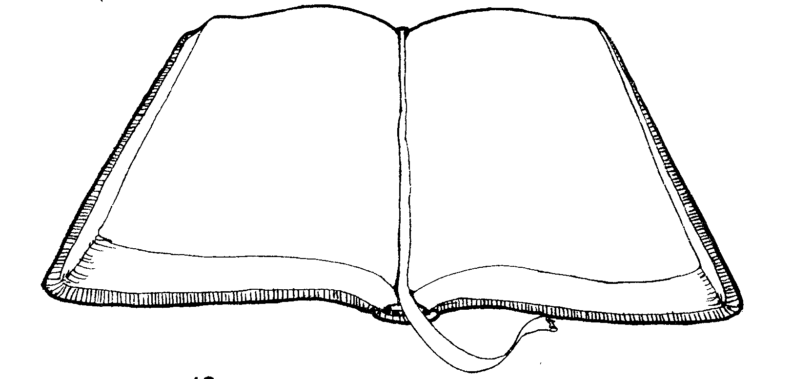 how to draw an open bible