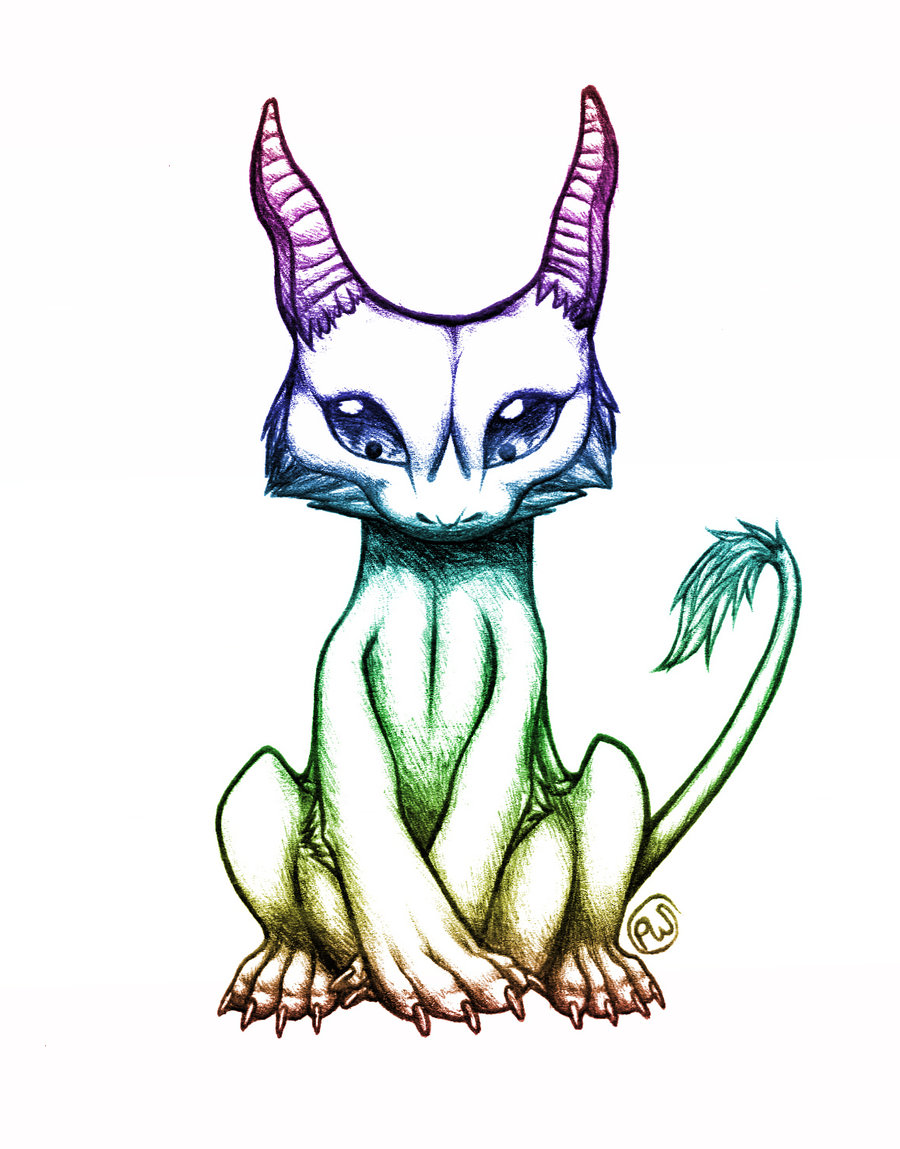 Cute dragon line art | Free SVG