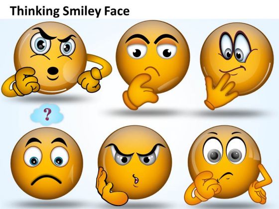 Ppt Thinking Smiley Face Graphic Communication Skills PowerPoint 