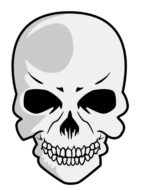 Cartoon Skull Illustration - Free Vector Graphic for Design Projects