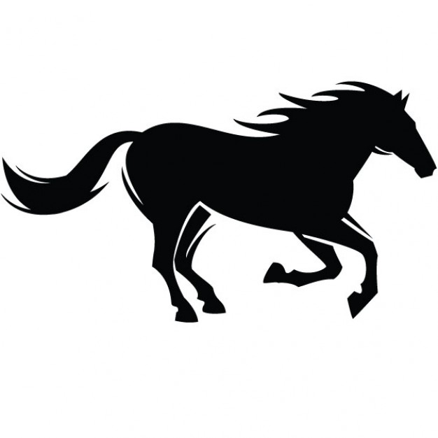 Black horse silhoutte graphic Vector | Free Download