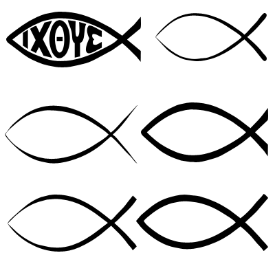 Cross With Fish Tattoo