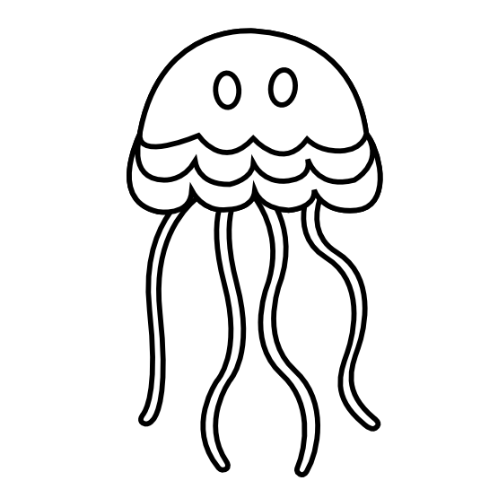 Jellyfish Black White Line | Clipart library - Free Clipart Images