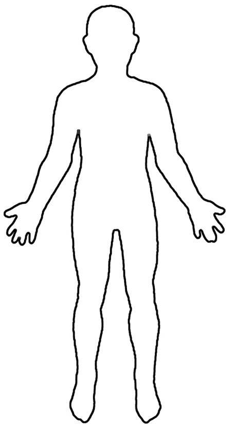 Pix For  Child Body Outline Clip Art