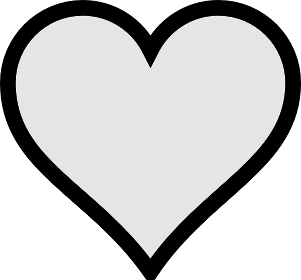 Very Small Gray Heart With Transparent Background clip art 