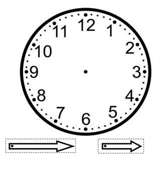 A clock template that can be used as a craft with the students 