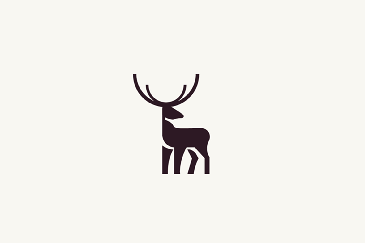 Deer logo design hi-res stock photography and images - Alamy