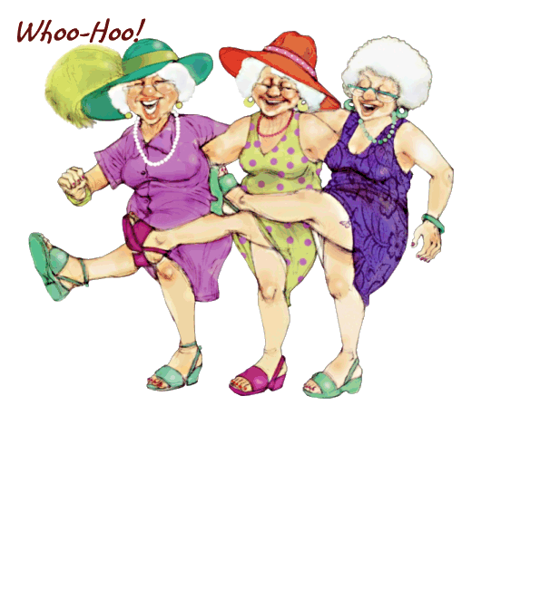 Old Ladies Dancing Cartoon Clip Art Library