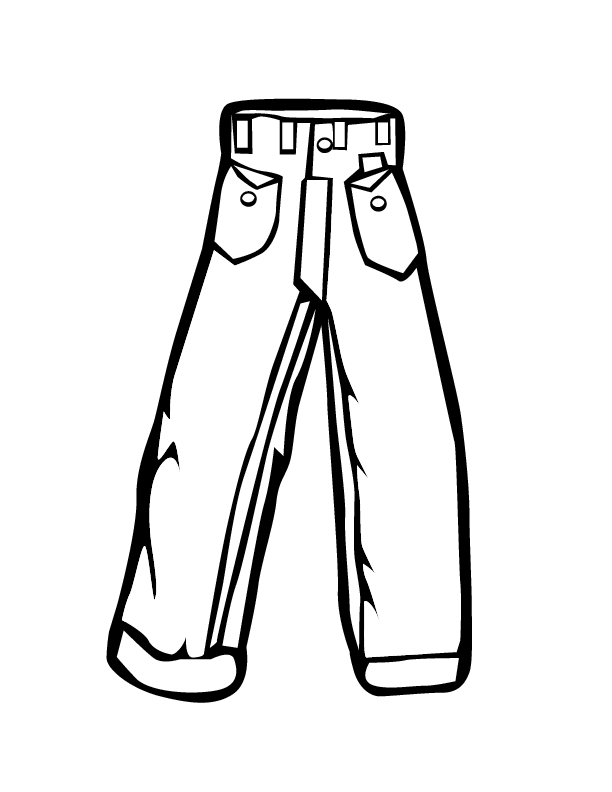 Girls jeans Colouring Pages