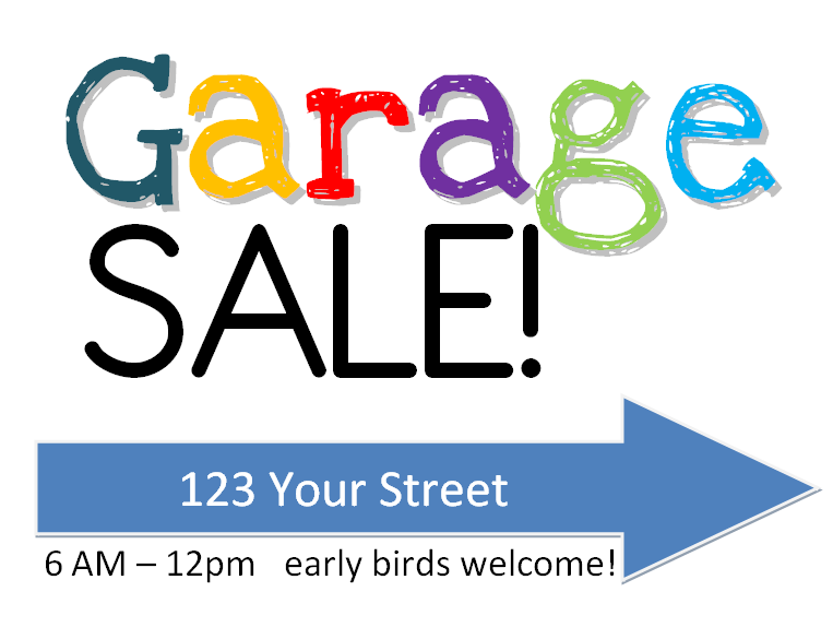 Garage Sale Sign Free Printable w/ Yardsale Tips  Tricks - Amy 