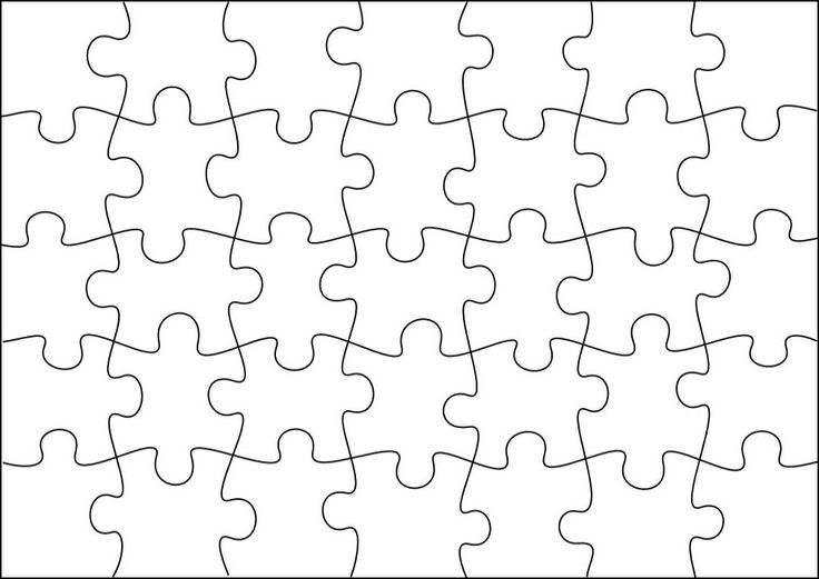 Jigsaw Puzzle Template – 30 Pieces – Tim's Printables