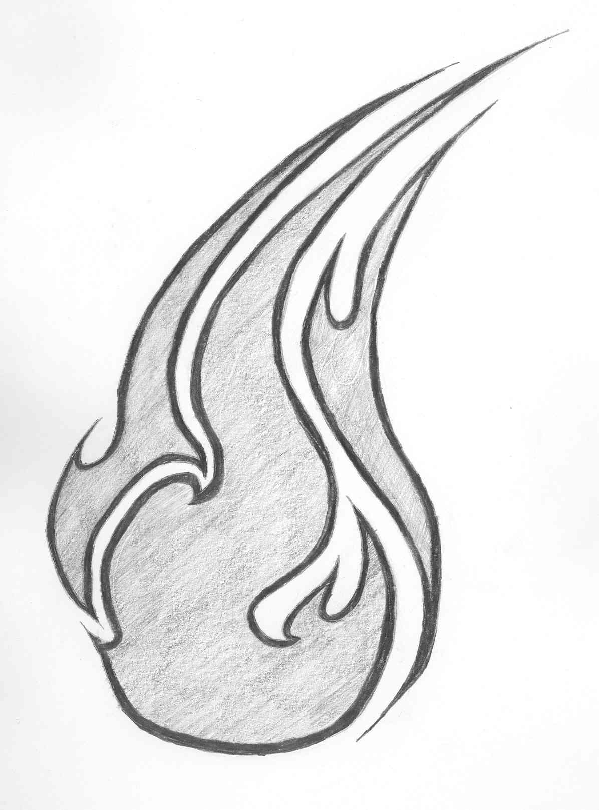 fire flame drawing tattoo - Clip Art Library