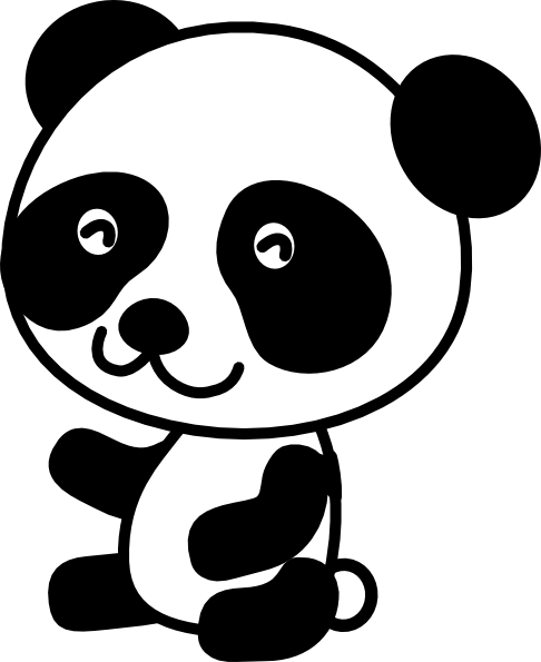 Panda Face Clipart Black And White | Clipart library - Free Clipart 