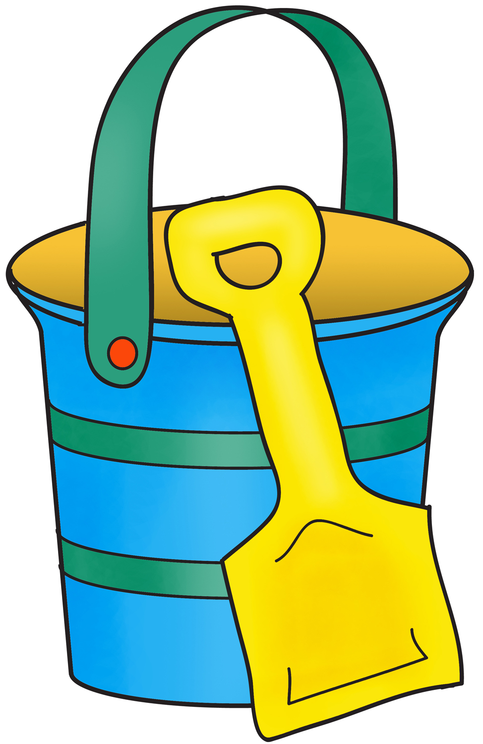 beach bucket clipart