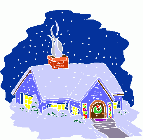 snow-covered-house-1-clipart clipart - snow-covered-house-1