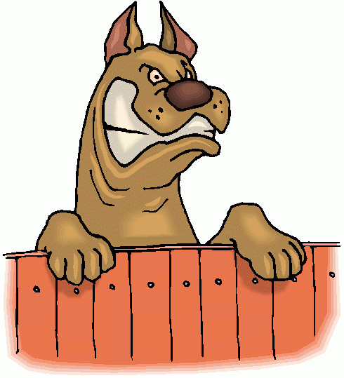 Guard Dog Cartoon Illustration - Protective Canine Clipart