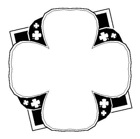 Decorative Quatrefoil Frame with Clover Motifs - Free Vector Clipart