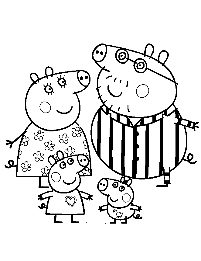 Daddy Pig Domestic Pig Drawing Clip Art - Peppa Pig Family - Free  Transparent PNG Clipart Images Download