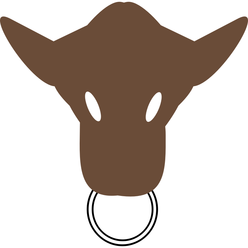 Clipart - bull head silhouette