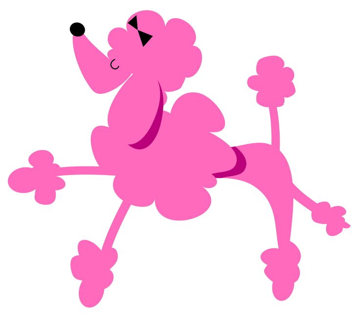 Cute poodle graphic :) #pink #poodle | Oodles of Poodles | Pinter?