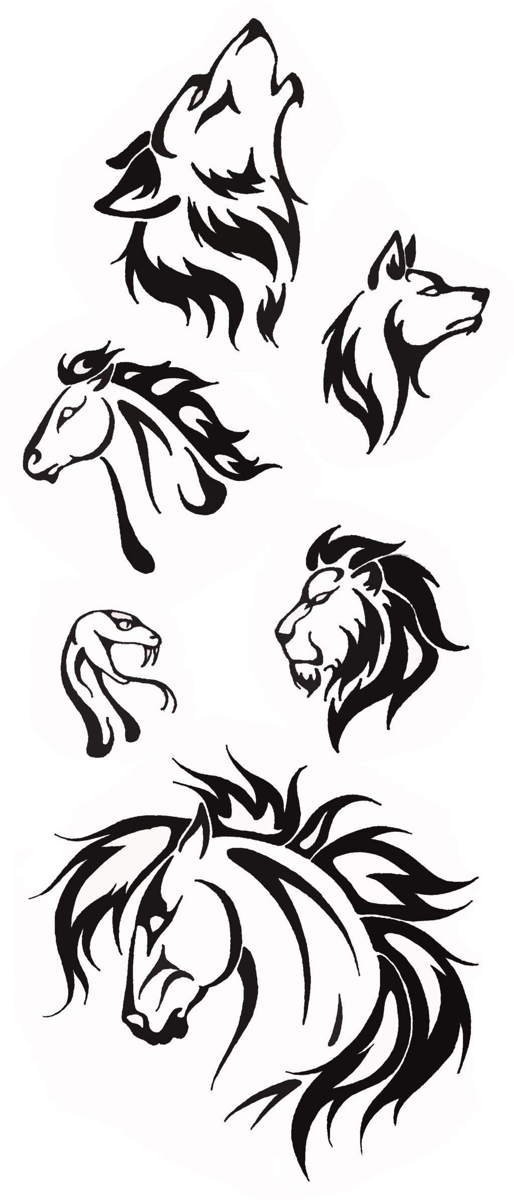 Tribal Lizard Tattoo Design Bold Symbolic Artwork 1832664 
