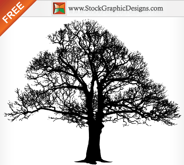 Tree Silhouette Free Vector Graphics | 123Freevectors