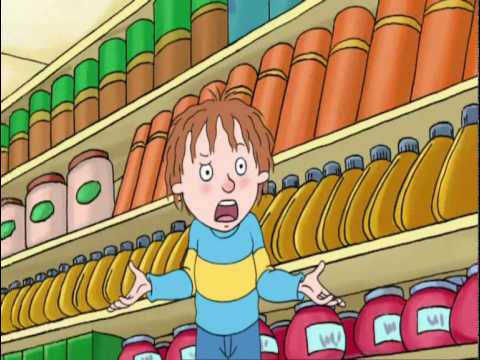 Confused Boy in Grocery Store Aisle - Animated Scene