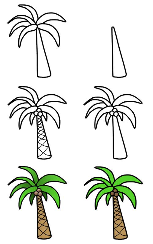 Palm Tree Clip Art - Line Drawing Of Palm Tree Transparent PNG - 336x596 -  Free Download on NicePNG